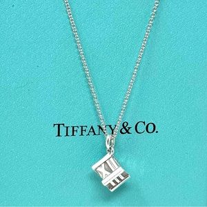 Authentic Tiffany & CO. Cube Pendant Necklace.